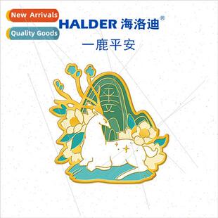 Hailodi a deer peace badge design niche brooch bag accessori
