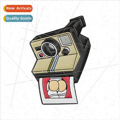 Creative digital camera brooch quirky photo oil drop cartoon