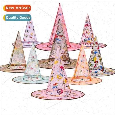 Halloween Witch Hat Party Dressup Props Magic Witch Hat Colo