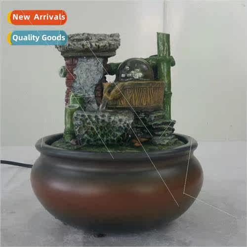 Creative  of bamboo desktop running water small ornaments fe
