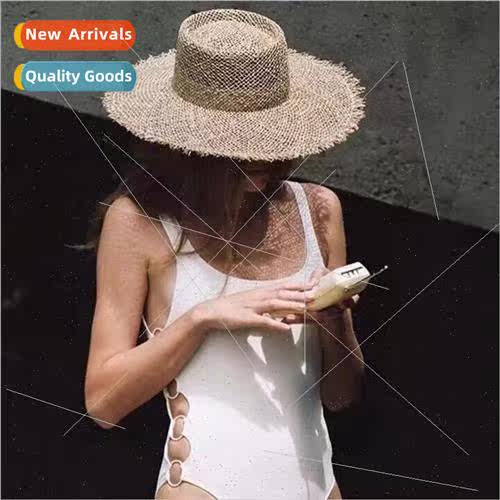 Lafayette  new straw hat female summer burlap concave top wi