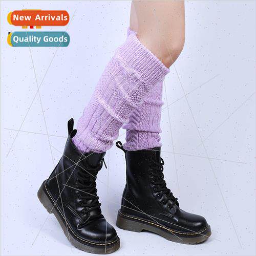 White sock cover mid-calf socks womens fall and winter warm