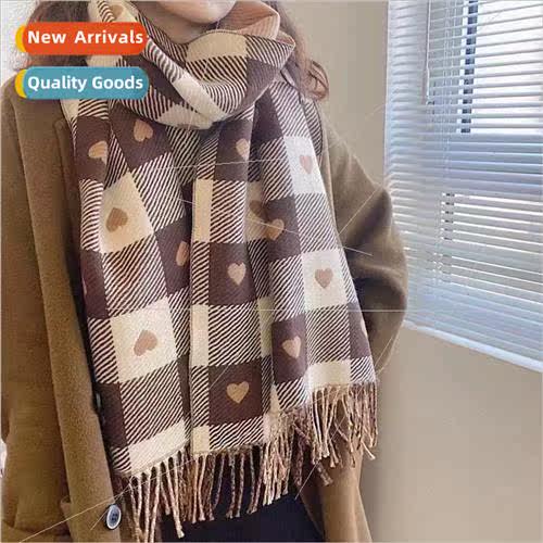 Fashion new plaid scarf womens autumn and winter Korean  of