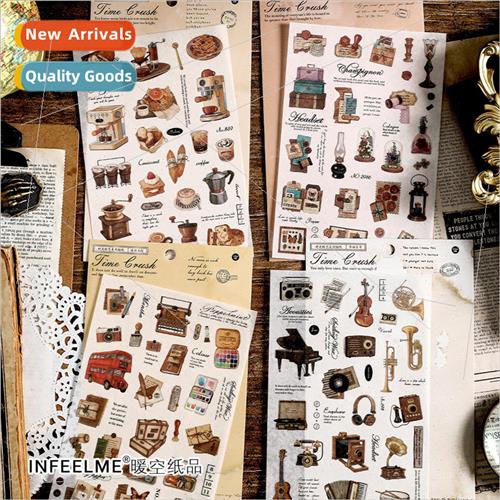 Time Crush series of washi paper stickers retro objects hand