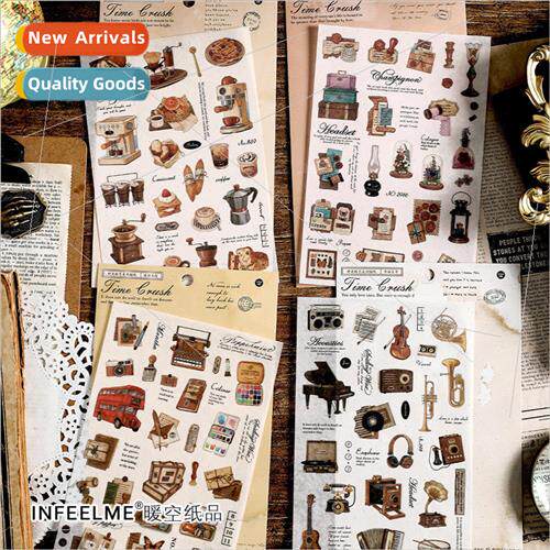 Time Crush series of washi paper stickers retro objects hand