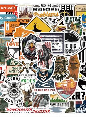 50 Outdoor Hunting Deer Head Bow and Arrow Graffiti s ggage