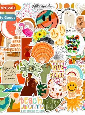 50 Art Vintage Newspaper Flower terary Graffiti Stickers Ska