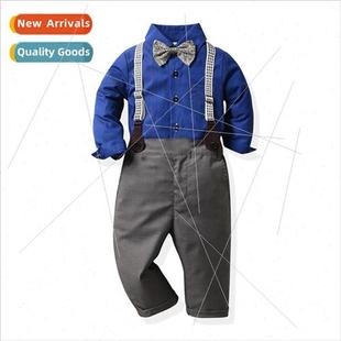 long the tie bow sleeved Autumn sets childrens Korean