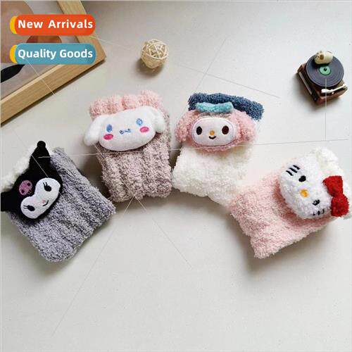 Coral Velvet Socks White Lolita Cute Cartoon Sleeping Socks