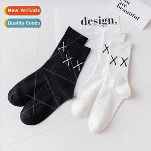 sports wome Sesame and men socks cross double Set cotton New