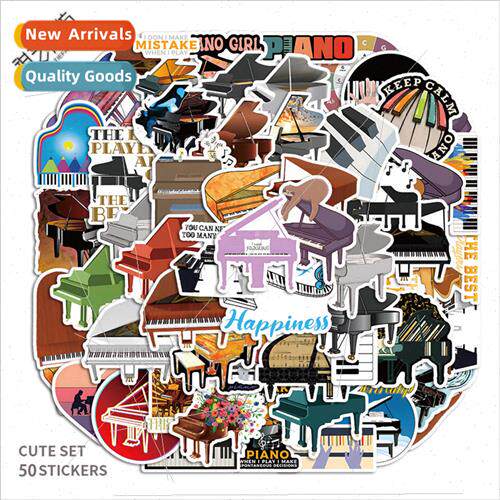 50 new cartoon piano decoration graffiti stickers cell phone