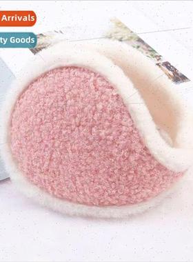 Ear muffs female winter padded thickened plush ear warmer ea