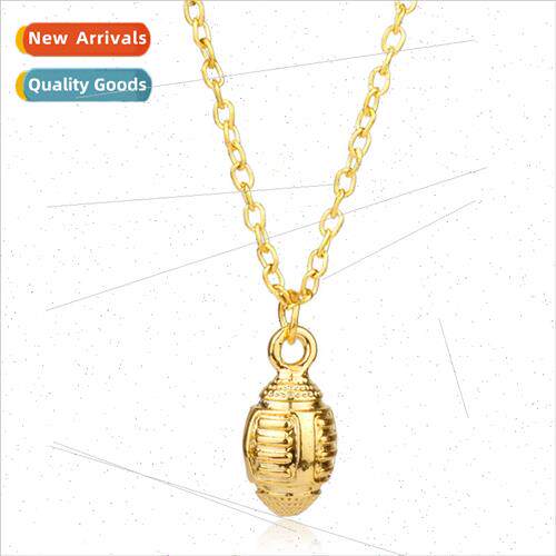 New Rugby Pendant Mens Alloy Necklace Sports Jewelry