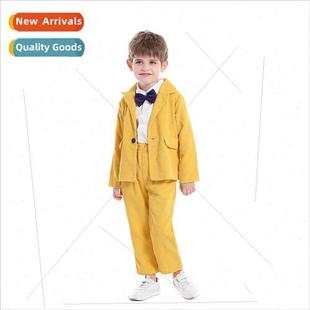 corduroy long tie and lapel bow winter jacket Autumn sleeved