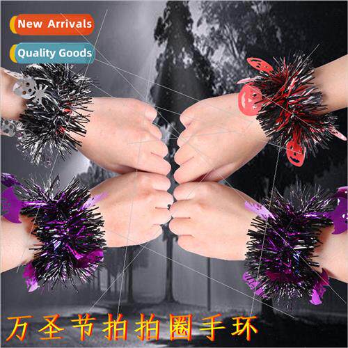 New Halloween Pumpkin Bat Skull Clap Ring Bracelet Hair Stri
