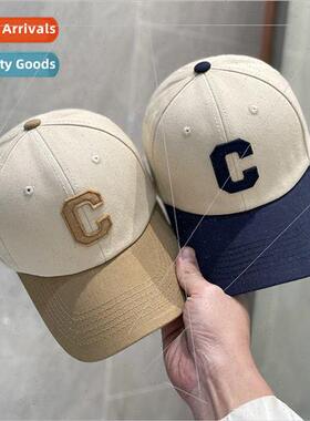 Korea letter C colorful brim duck tongue cap children spring