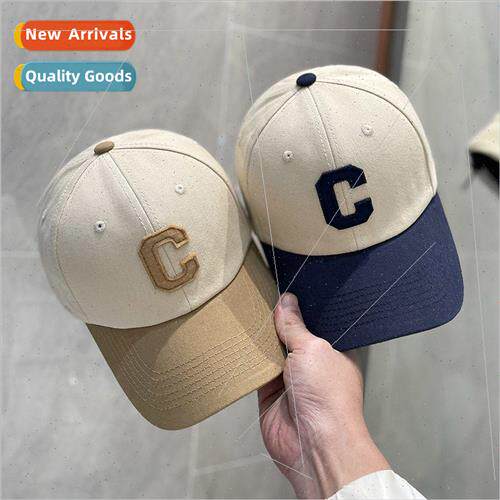 Korea letter C colorful brim duck tongue cap children spring