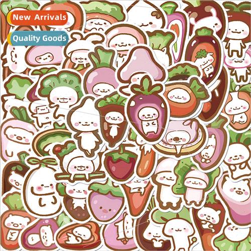 50 cartoon vegetables doll graffiti stickers personalized de