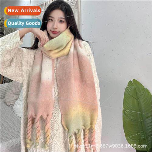 2022 scarf womens autumn and winter classic circle yarn colo