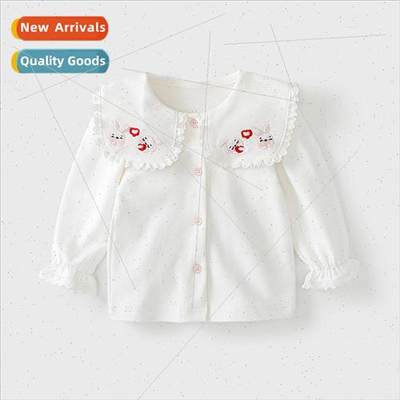 Female baby clothes spring and fall long-sleeved girls cotto