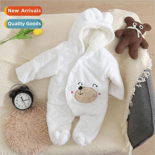 Autumn and winter childrens clothing baby cartoon bear velve