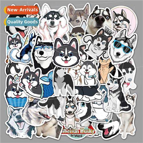 50 Cute Dog Husky ggage Stickers Skateboard Guitar Cell Phon
