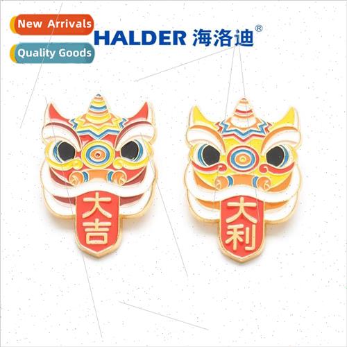 Big talk ngnan Guangfu culture waking lion big luck badges d