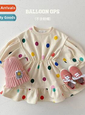 Korean  of the childrens spring girls cute balloon skirt bab