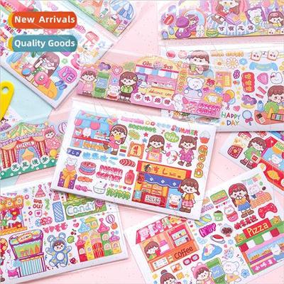 Blu Totally Washi Stickers Set Cute Girls Characters DIY Han