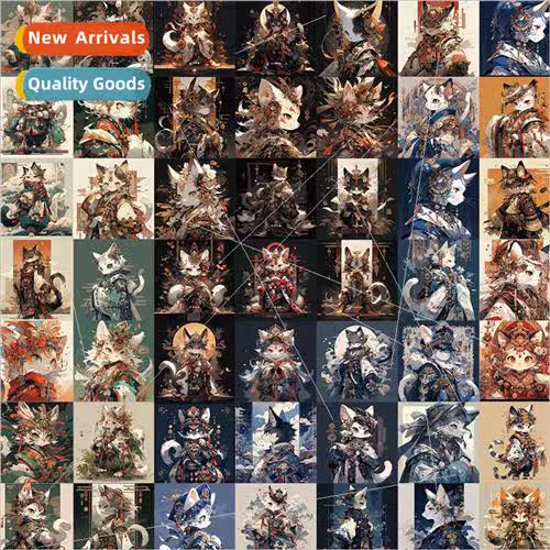 62 national kitten secondary  waterproof stickers can be dec