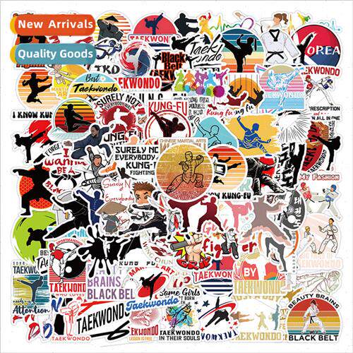 100 new kung fu cartoon stickers handbook decorative luggage