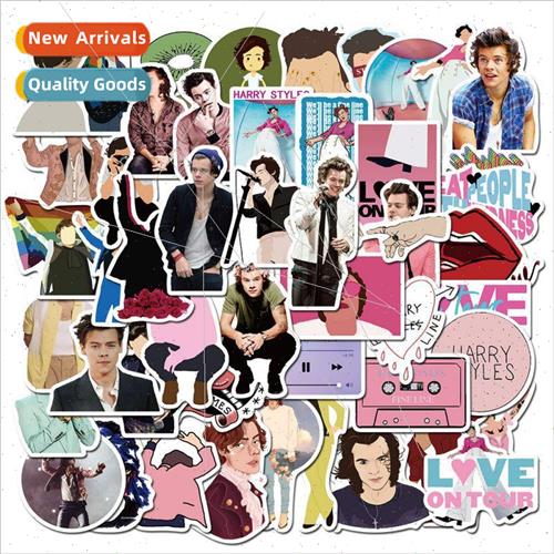 50 British male singer Harry Styles cartoon graffiti sticker