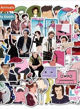 50 British male singer Harry Styles cartoon graffiti sticker