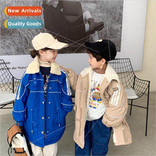 Childrens jacket 2023 winter section boys and girls casual p
