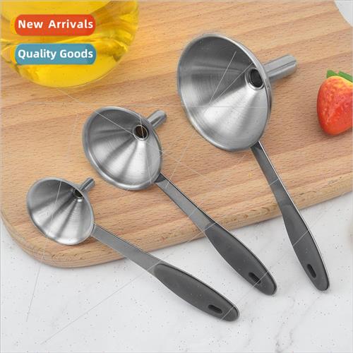 Funnel household stainless steel large caliber kitchen oil h