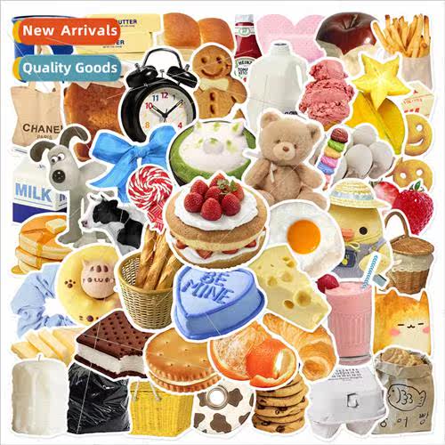 50 ins  simple cream milk graffiti stickers personalized dec