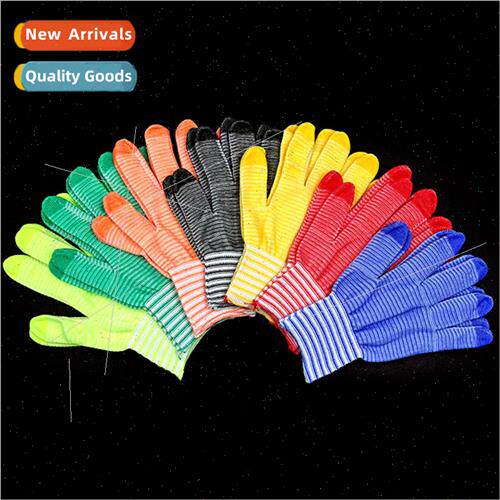 Nylon zebra pattern gloves color yarn -slip gloves work work