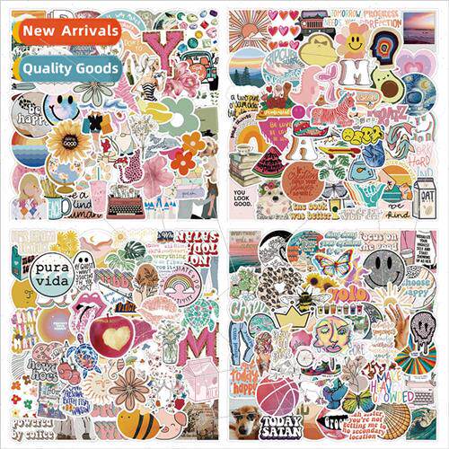 50-200 new cartoon small fresh ins stickers luggage car scoo