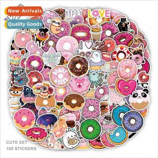 food critters doodle 100 computer donuts stickers cartoon