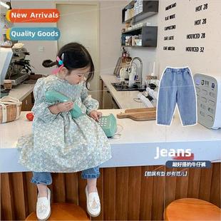 2021 pants spring and jeans Korean fall childrens