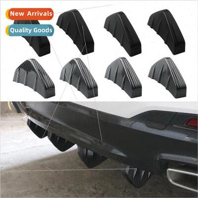 Carbon fiber pattern modified shark fins rear spoiler rear l