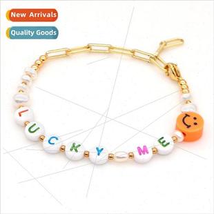 natural freshwater pearl mple chain female gold eth bracelet