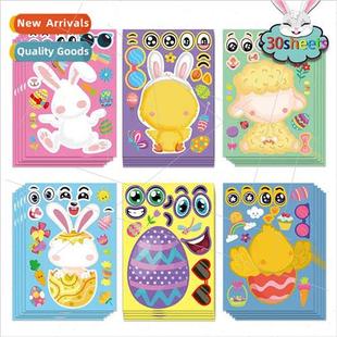 Easter Bunny Egg Chick Kids Puzzle Fun Stickers Kids Easter