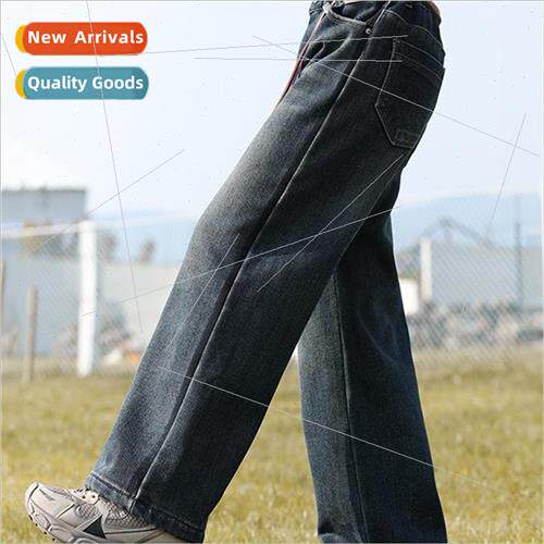 Girls padded jeans fall and winter 2023 new outside the chil