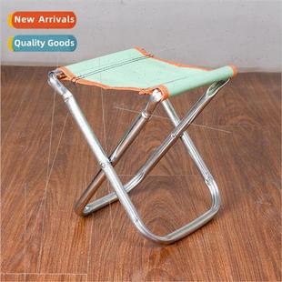 Folding Metal Stool Outdoor Fish Portable Train Fabric