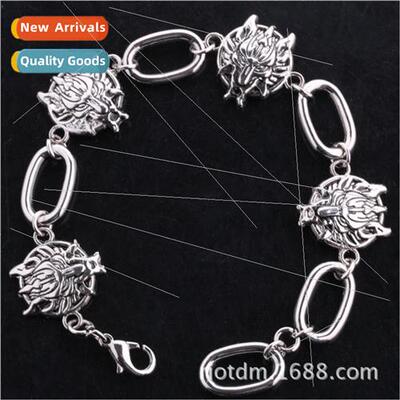 Anime  final fantasy wolf head logo bracelet punk  fashion a