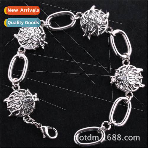 Anime  final fantasy wolf head logo bracelet punk  fashion a