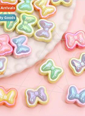Acrylic color plating color blocking double-sided bow loose