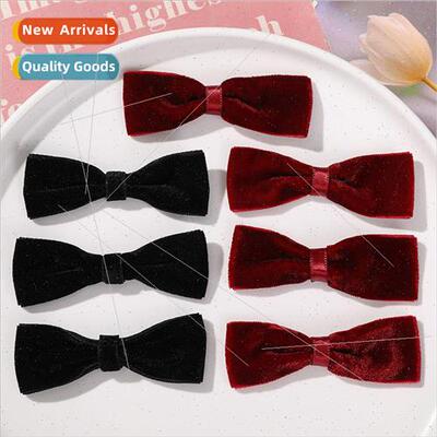 Cute childrens hair accessories autumn and winter velvet bow
