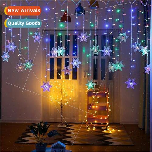 Snowflake Curtain ghts LED Ice Strip ghts Window Patio Decor